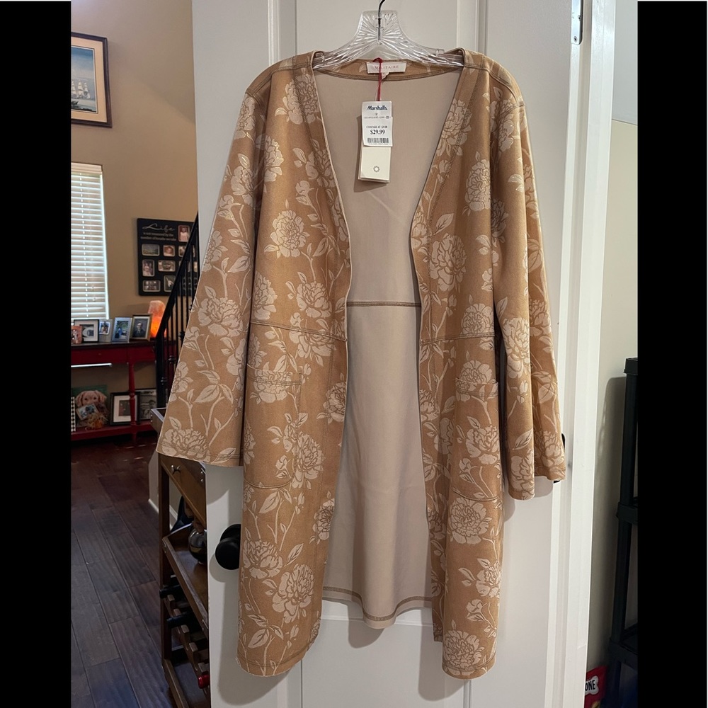 Solitaire vegan suede duster XL